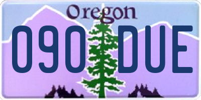 OR license plate 090DUE