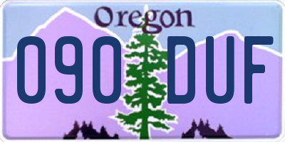 OR license plate 090DUF