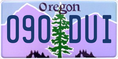 OR license plate 090DUI