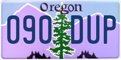 OR license plate 090DUP