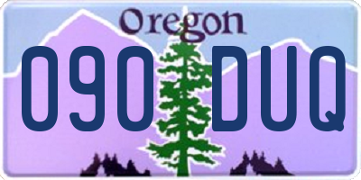 OR license plate 090DUQ