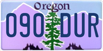 OR license plate 090DUR