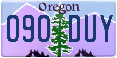 OR license plate 090DUY