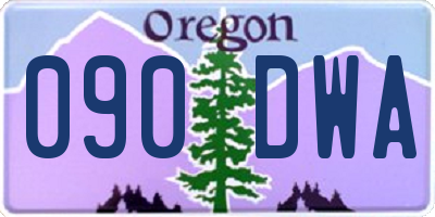 OR license plate 090DWA