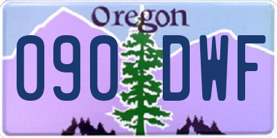 OR license plate 090DWF