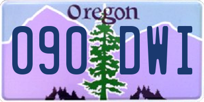 OR license plate 090DWI