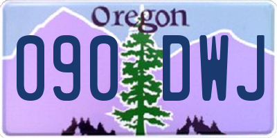 OR license plate 090DWJ