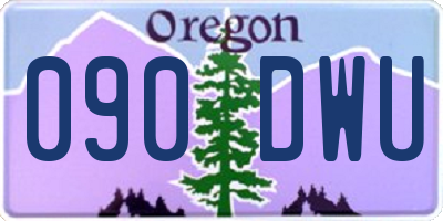 OR license plate 090DWU