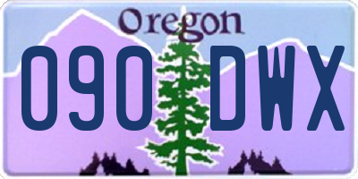 OR license plate 090DWX