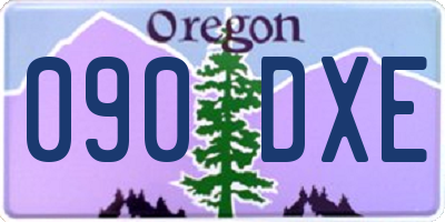 OR license plate 090DXE