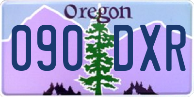 OR license plate 090DXR