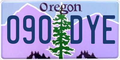 OR license plate 090DYE