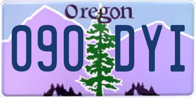 OR license plate 090DYI
