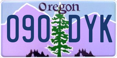 OR license plate 090DYK
