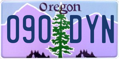 OR license plate 090DYN