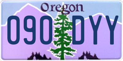 OR license plate 090DYY