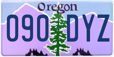 OR license plate 090DYZ