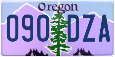 OR license plate 090DZA