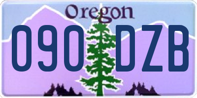 OR license plate 090DZB