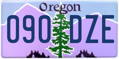 OR license plate 090DZE