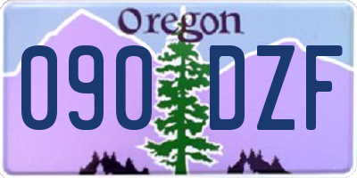 OR license plate 090DZF