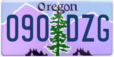 OR license plate 090DZG