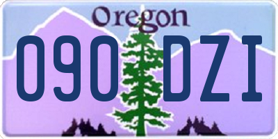 OR license plate 090DZI