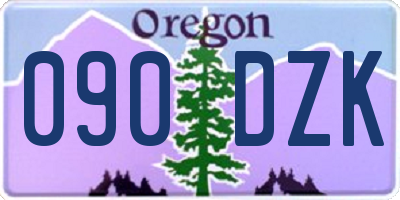 OR license plate 090DZK