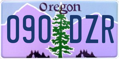 OR license plate 090DZR