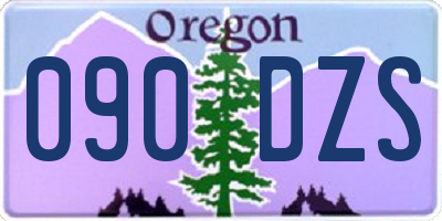 OR license plate 090DZS