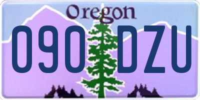 OR license plate 090DZU