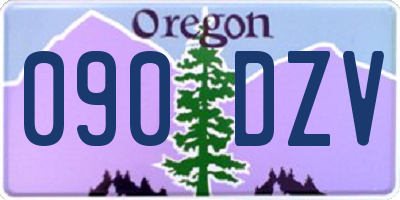 OR license plate 090DZV