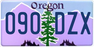 OR license plate 090DZX