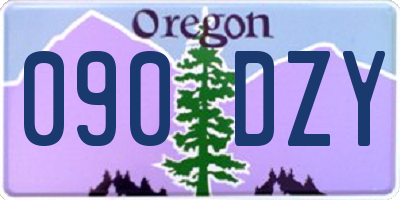 OR license plate 090DZY