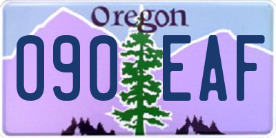 OR license plate 090EAF
