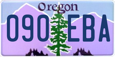 OR license plate 090EBA