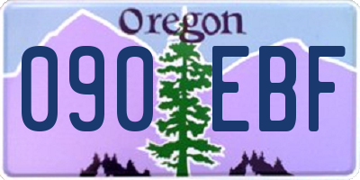 OR license plate 090EBF
