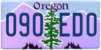 OR license plate 090EDO