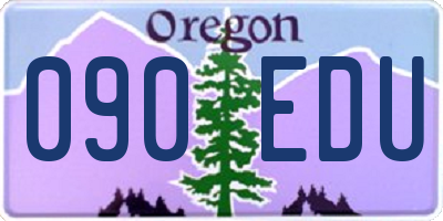 OR license plate 090EDU
