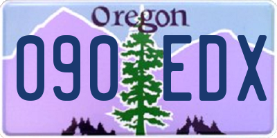 OR license plate 090EDX