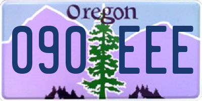 OR license plate 090EEE