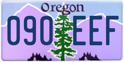 OR license plate 090EEF