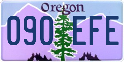 OR license plate 090EFE