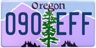 OR license plate 090EFF