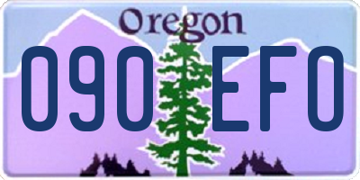 OR license plate 090EFO
