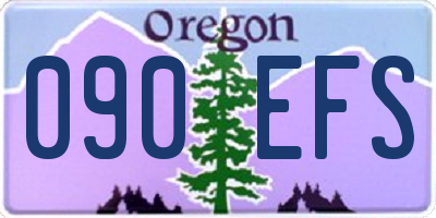 OR license plate 090EFS