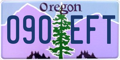 OR license plate 090EFT