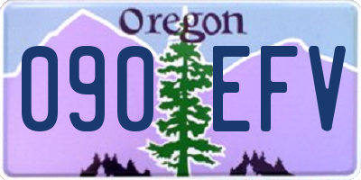OR license plate 090EFV