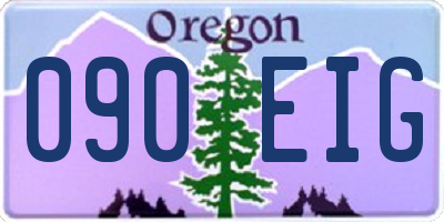 OR license plate 090EIG