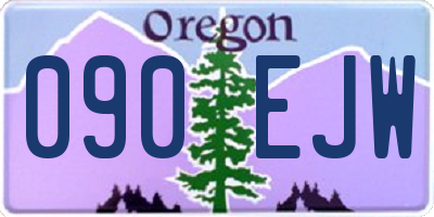 OR license plate 090EJW